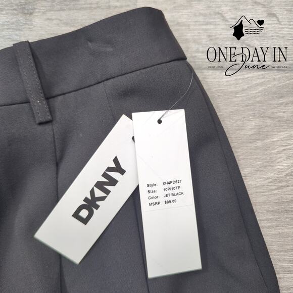 DKNY Petite Wide Leg Trouser Pants Size 10P - Picture 2 of 6